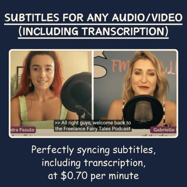 Subtitles for Any audio/video (Including Transcription)